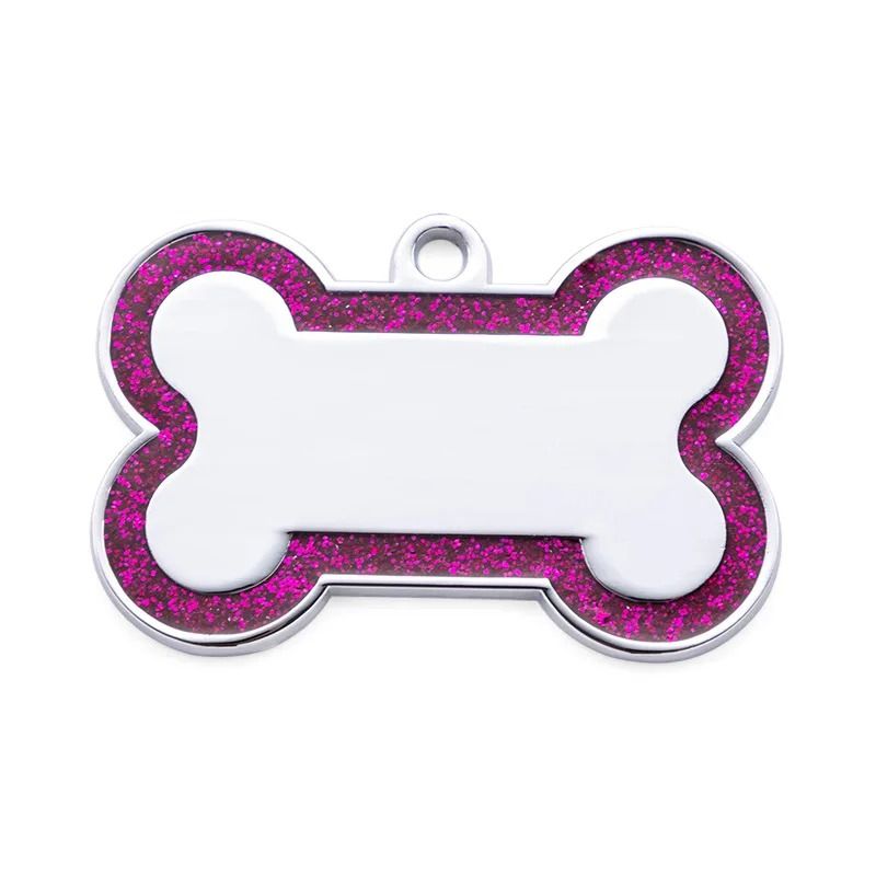 DoubleSided Glitter AntiLost Pet ID Tag 13
