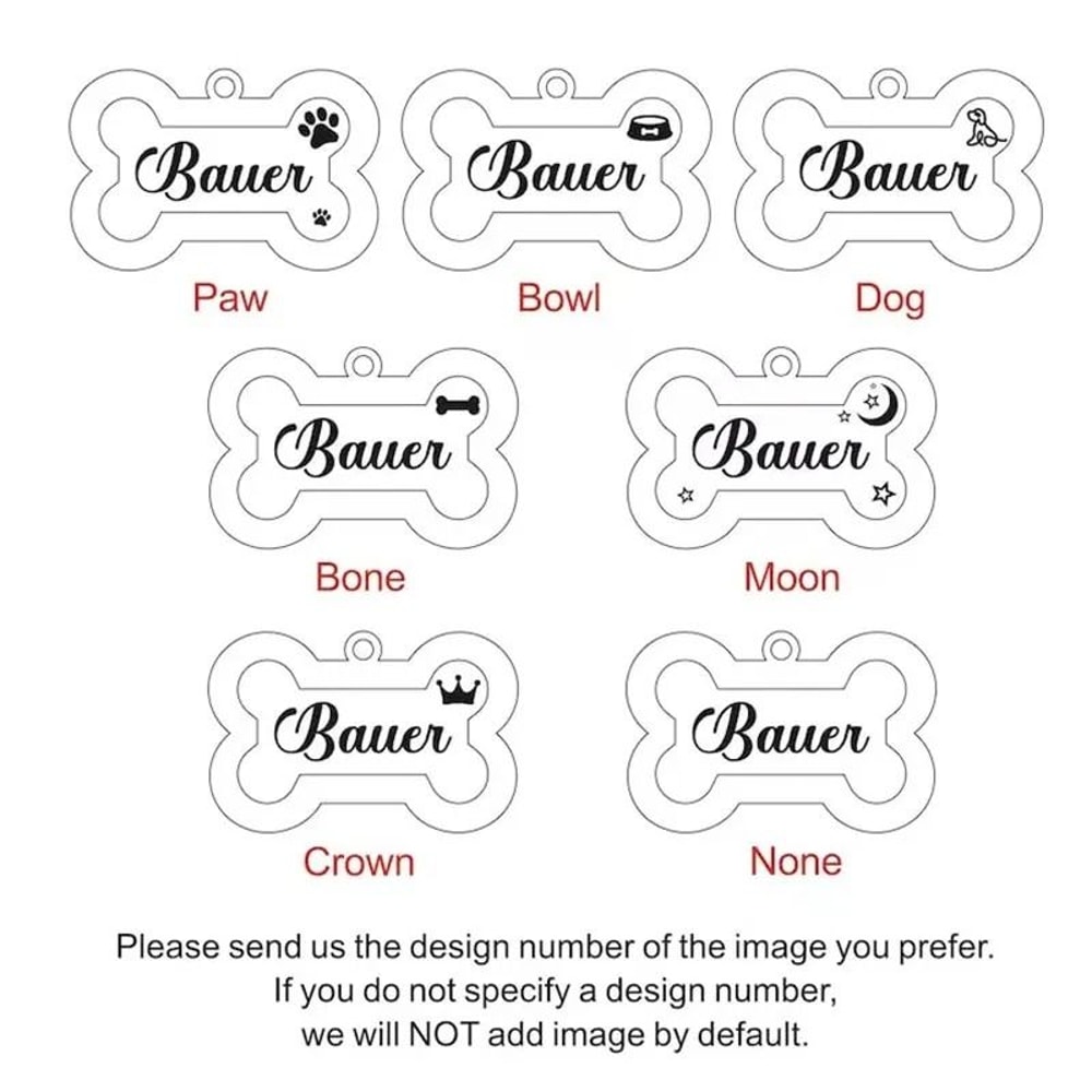DoubleSided Glitter AntiLost Pet ID Tag 4