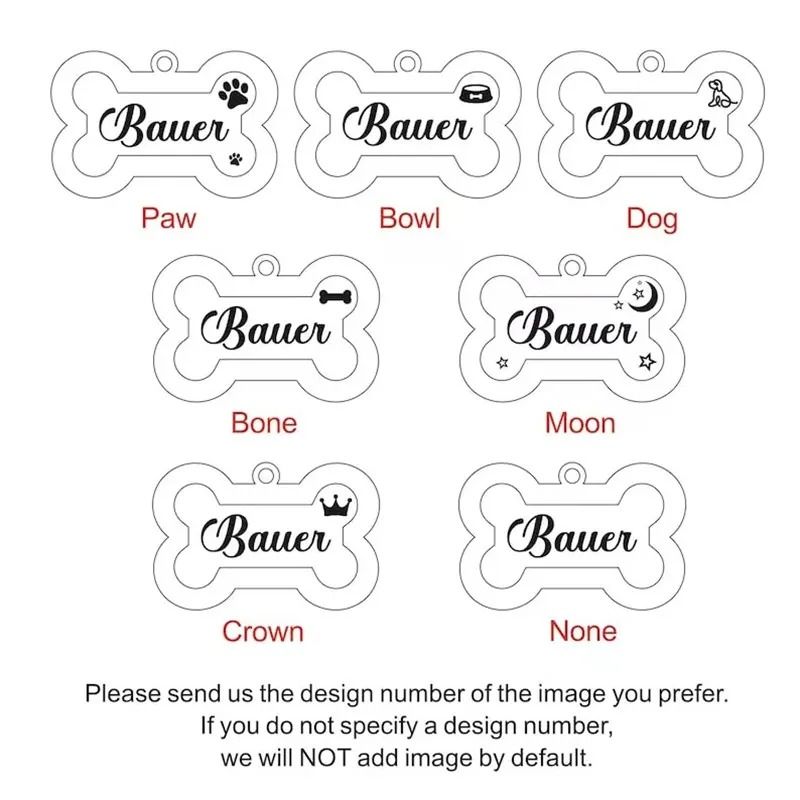 DoubleSided Glitter AntiLost Pet ID Tag 4