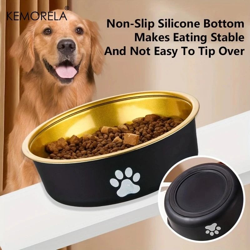 Premium CopperPlated Stainless Steel Designer Pet Bowl 1