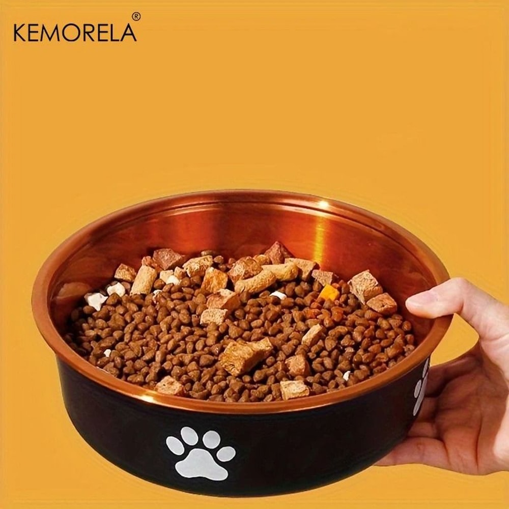 Premium CopperPlated Stainless Steel Designer Pet Bowl 4
