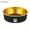 Premium CopperPlated Stainless Steel Designer Pet Bowl 7