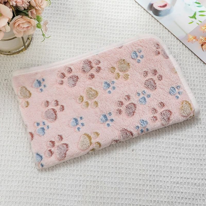 Cozy PawPrint Flannel Pet Blanket 12