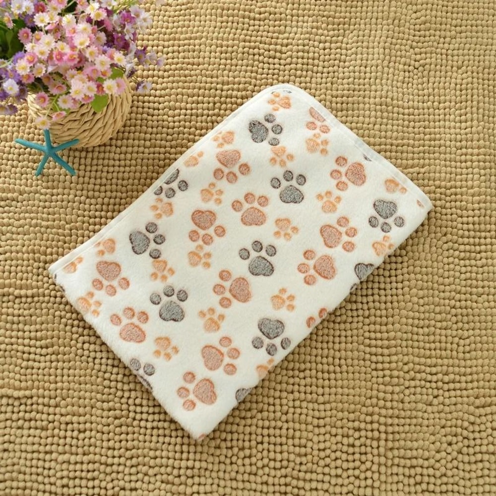 Cozy PawPrint Flannel Pet Blanket 8