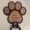 Wooden Paw Print Leash Collar Wall Hook 1