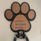 Wooden Paw Print Leash Collar Wall Hook 1