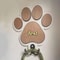 Wooden Paw Print Leash Collar Wall Hook 7