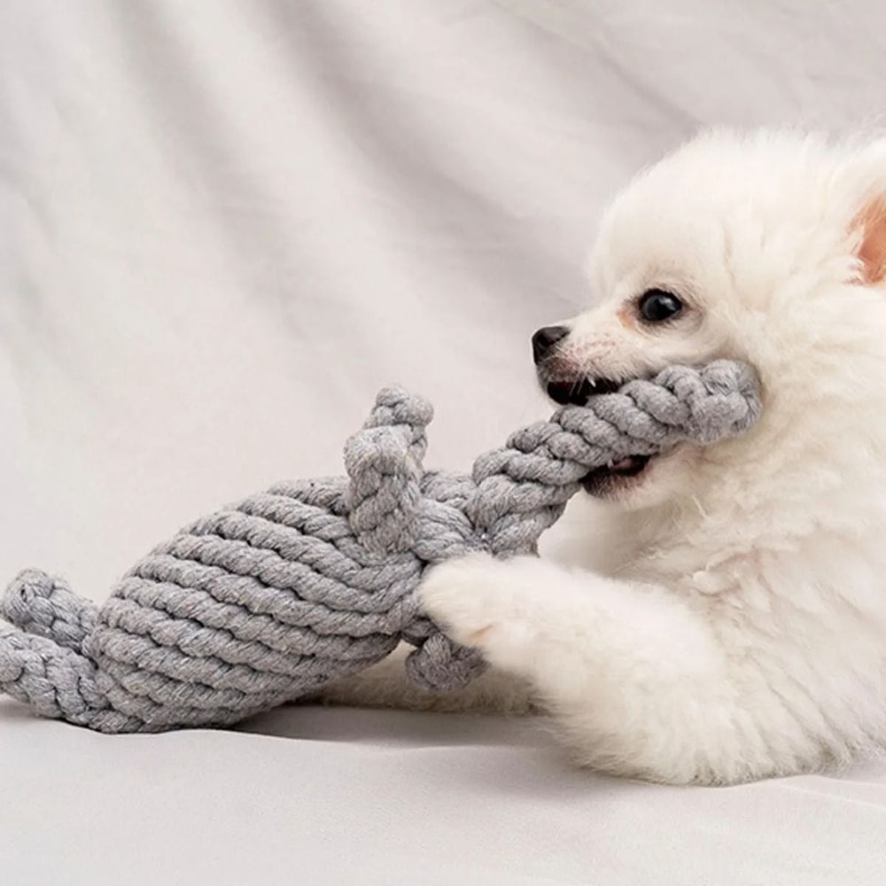 HandWoven Animal Cotton Rope Chew Toy 1
