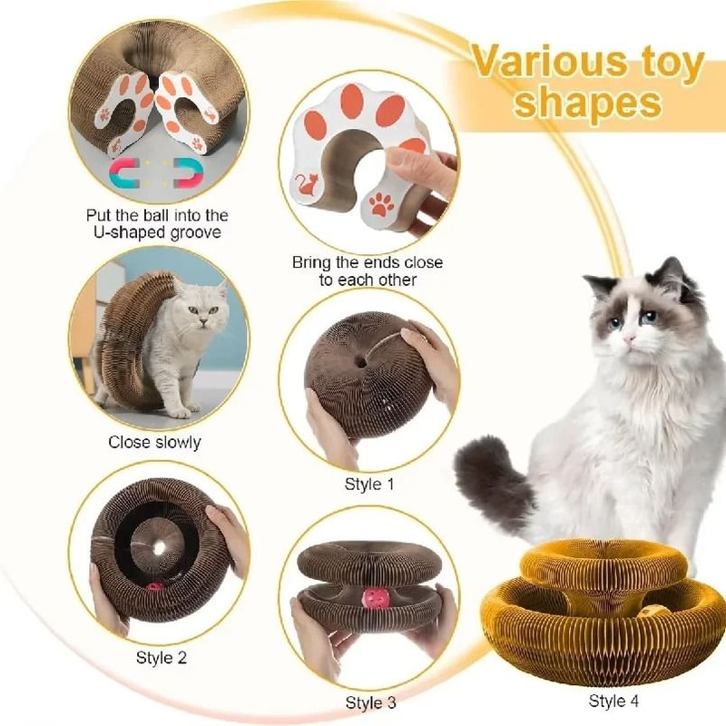 Magic Organ Foldable Cat Scratcher Interactive Toy 5
