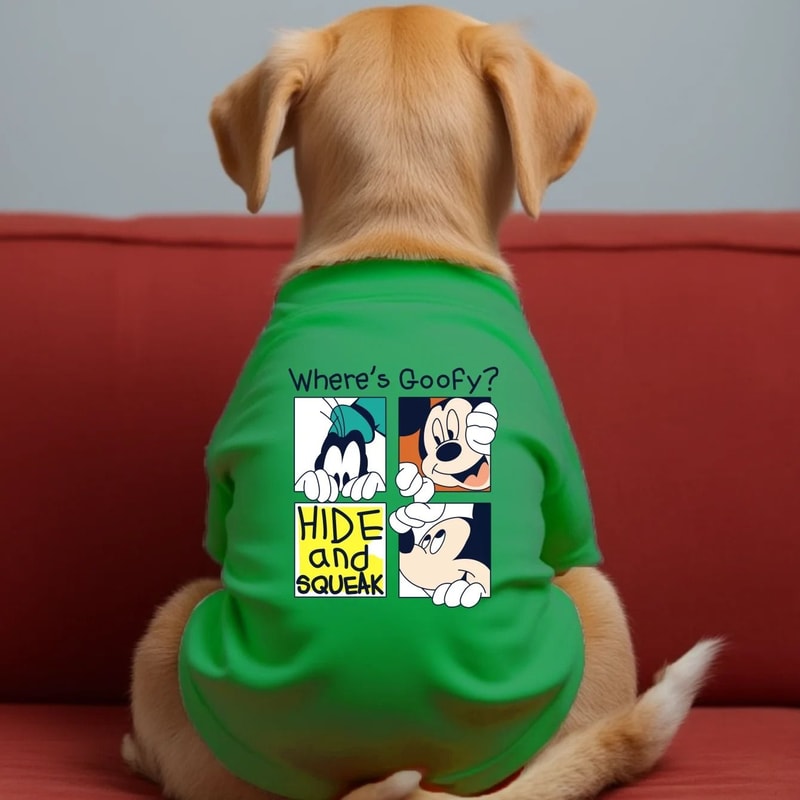 Wheres Goofy Printed Pet Summer TShirt 2