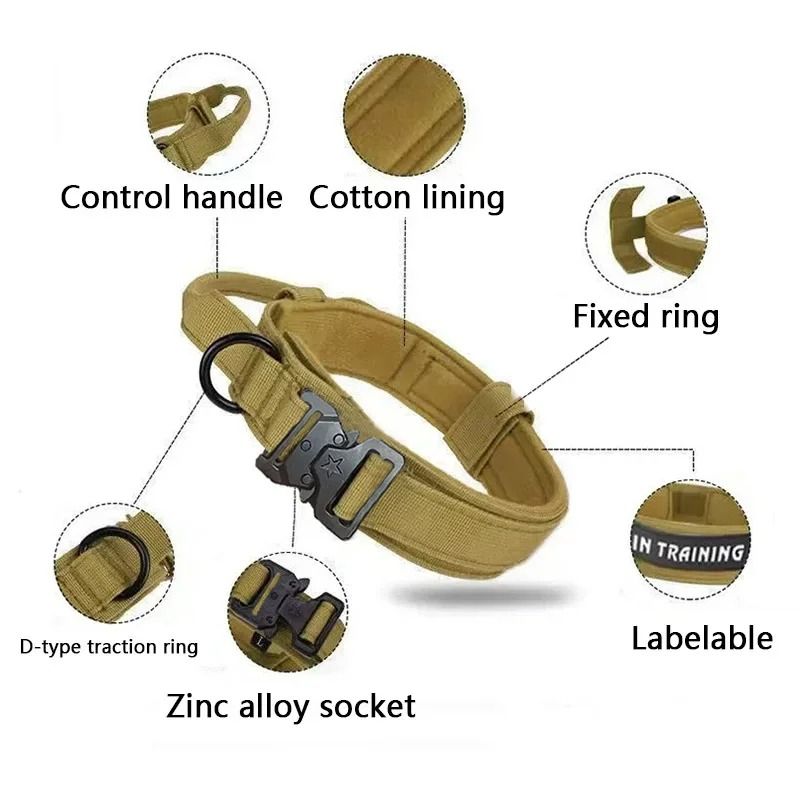HeavyDuty Tactical Collar Bungee Leash Set 2