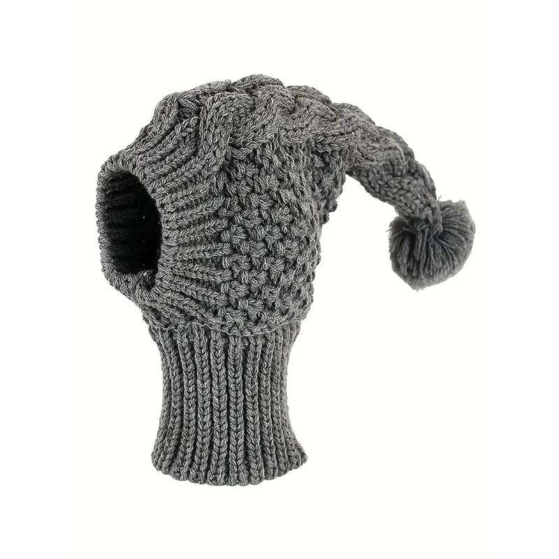 HandKnit Winter Wool Greyhound Snood Beanie 5