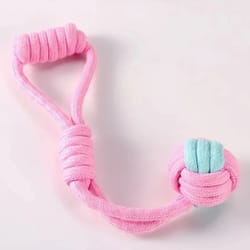 heavy-duty braided tug & ball interactive toy