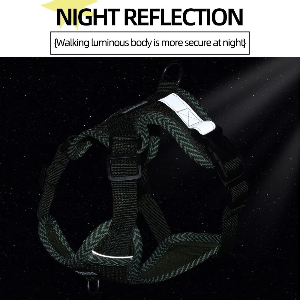 Reflective AirMesh Comfort Vest Leash Set 4
