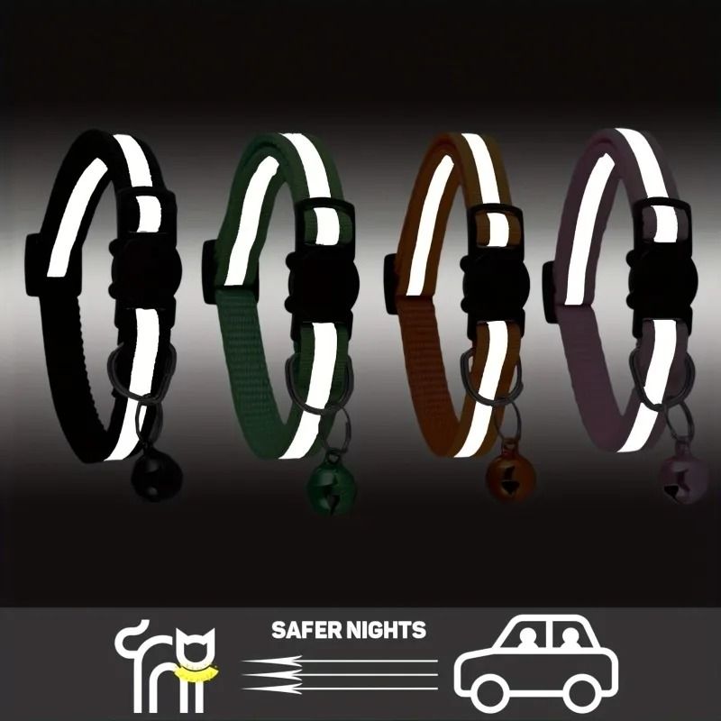 SafetyFirst Personalized Reflective Cat Collar Set 3