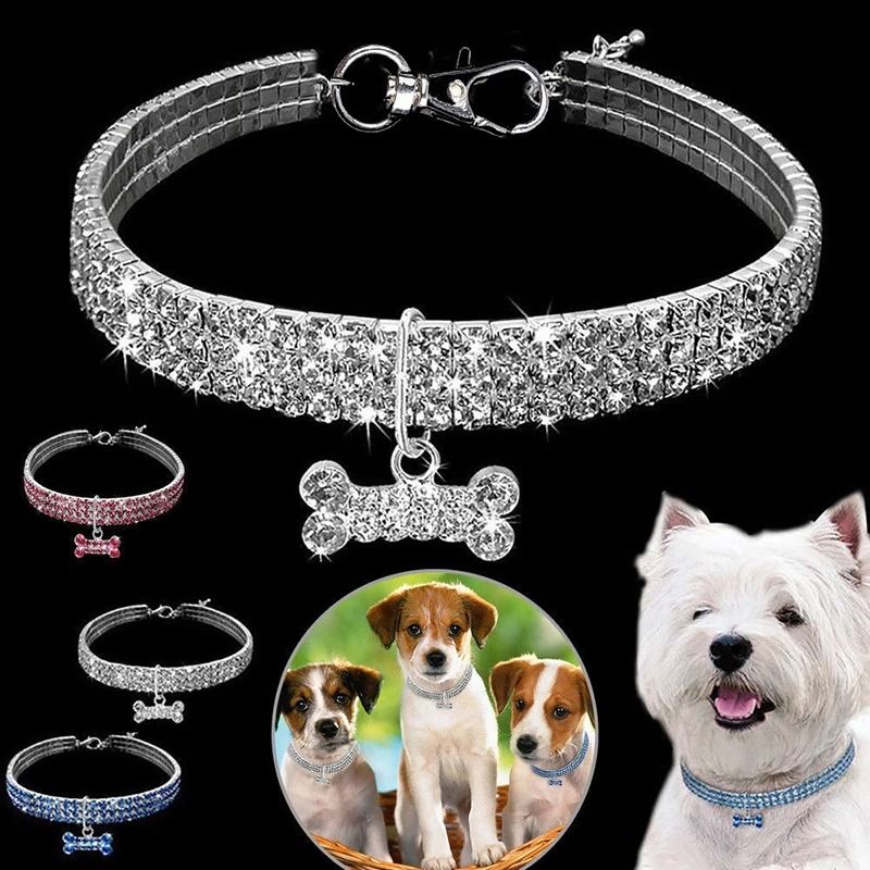 Luxe Crystal Rhinestone Pet Jewelry Collar 0