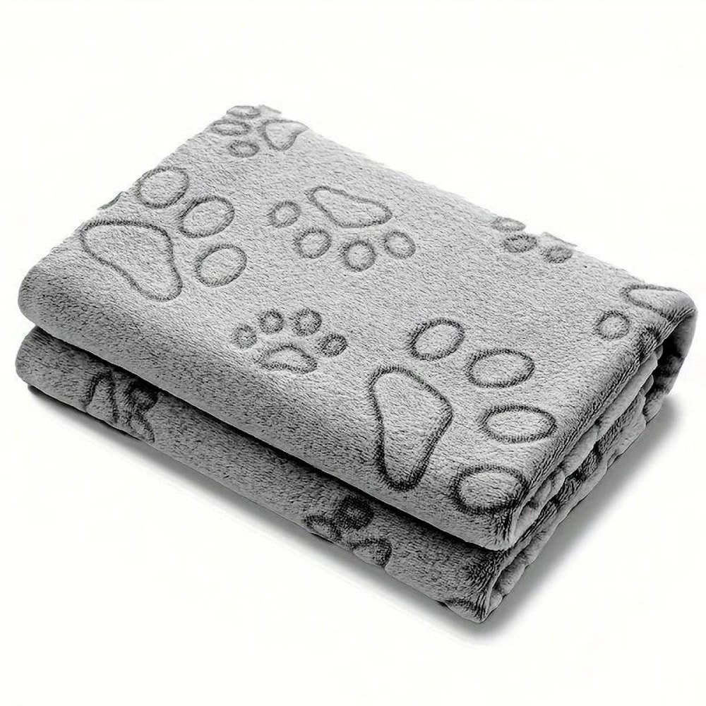 Cozy Plush PawPrint Flannel Blanket 6