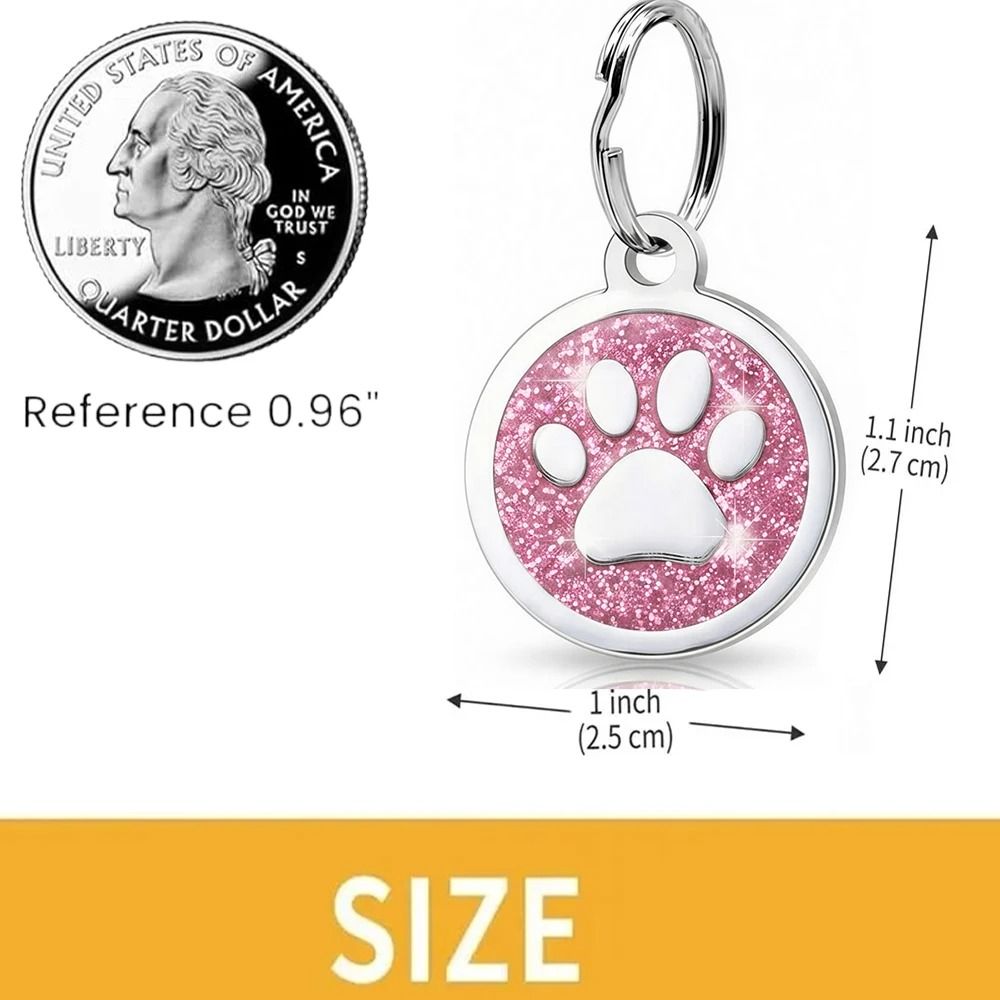 SparkleGuard Personalized Glitter Pet ID Tag 1