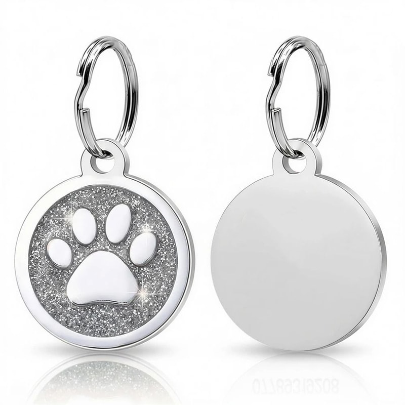SparkleGuard Personalized Glitter Pet ID Tag 12