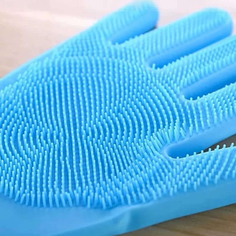 HydroPro Extended Silicone Grooming Bathing Gloves 1