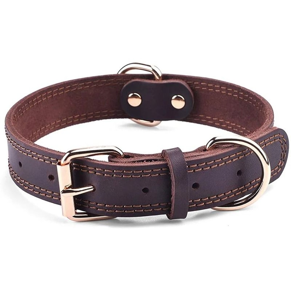Benepaw Heritage HeavyDuty Leather Collar 6