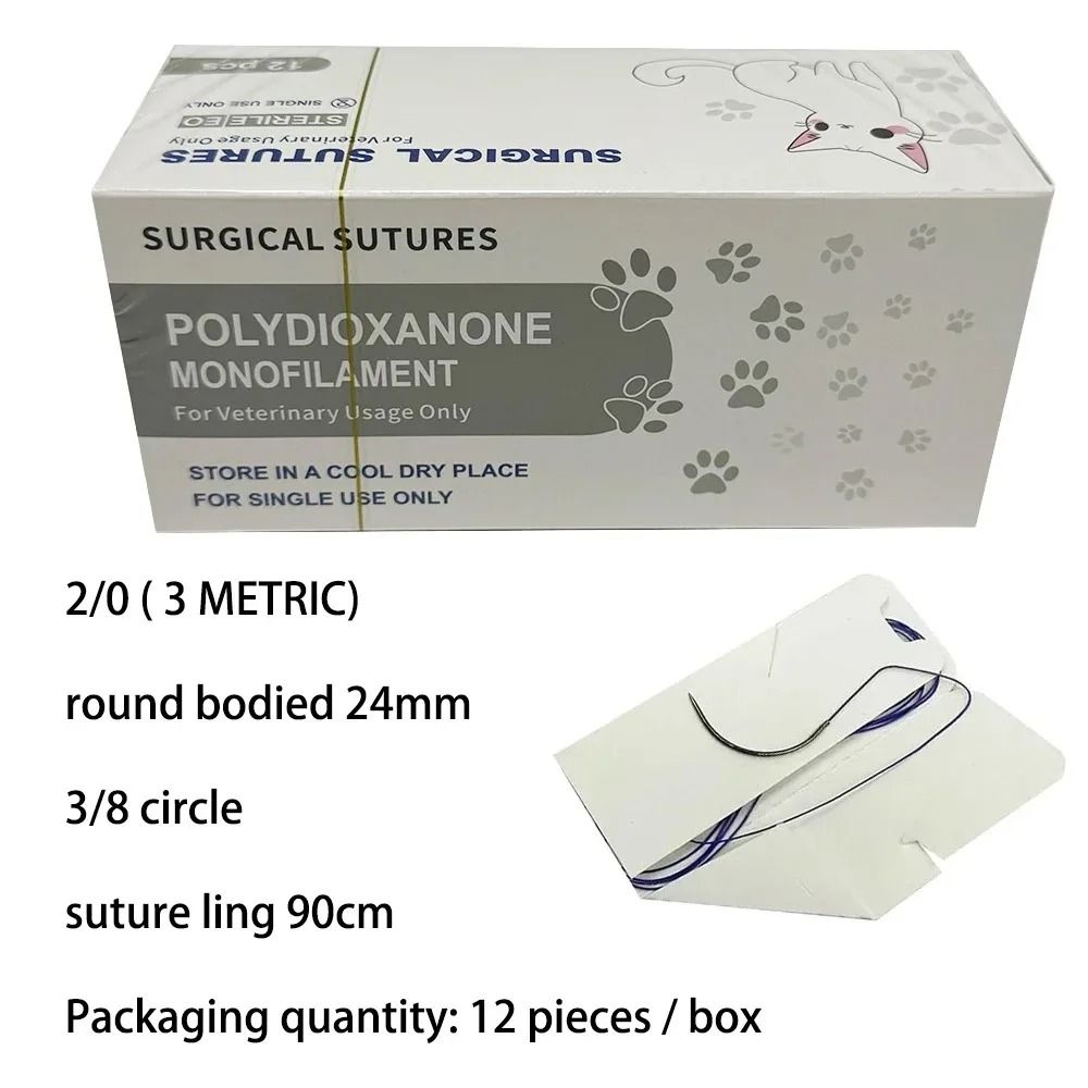 VetTech PGA Absorbable Suture System 12Piece Pack 10