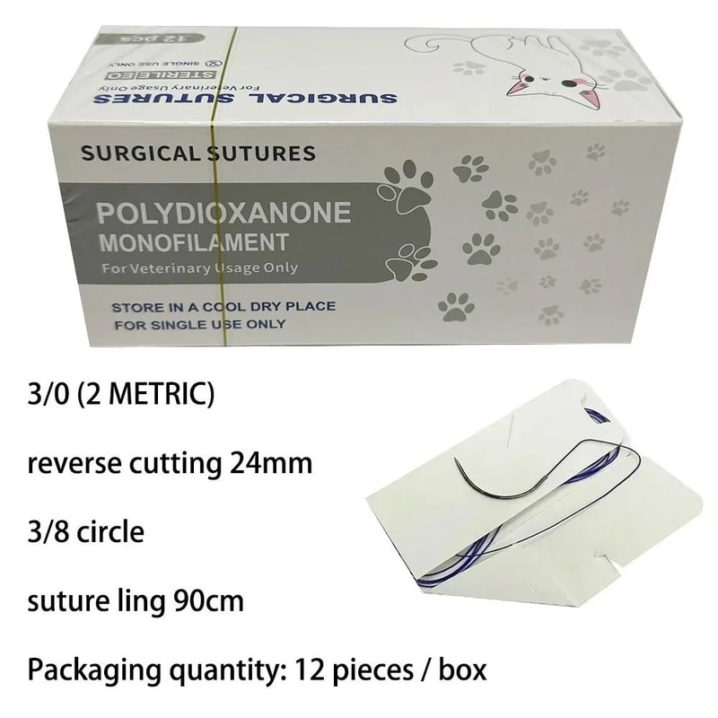 VetTech PGA Absorbable Suture System 12Piece Pack 13