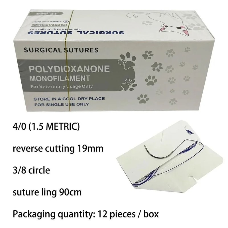 VetTech PGA Absorbable Suture System 12Piece Pack 14