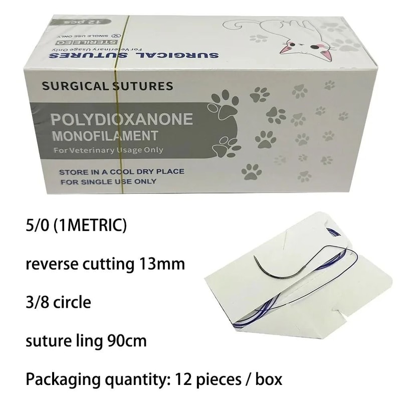 VetTech PGA Absorbable Suture System 12Piece Pack 15