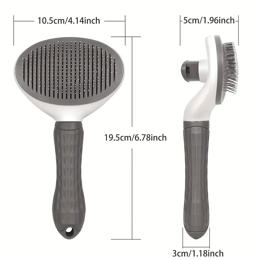 PureGroom SelfCleaning Slicker Brush 1