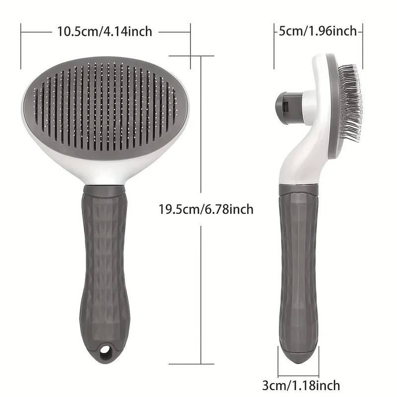 PureGroom SelfCleaning Slicker Brush 1