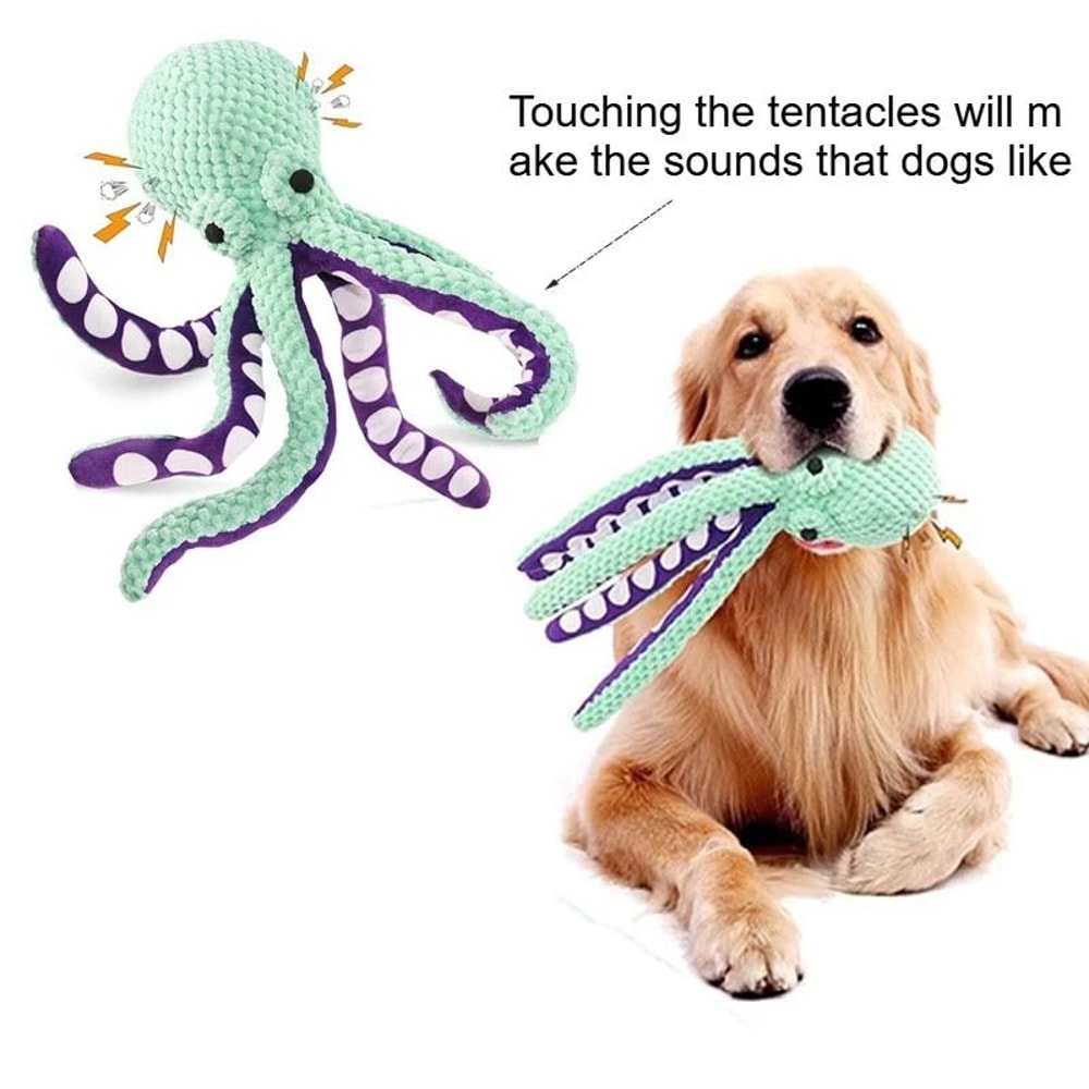 OctoFlex Interactive Squeaky Plush 0