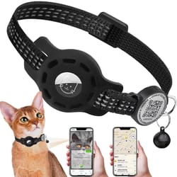 reflective airtag & qr safety collar