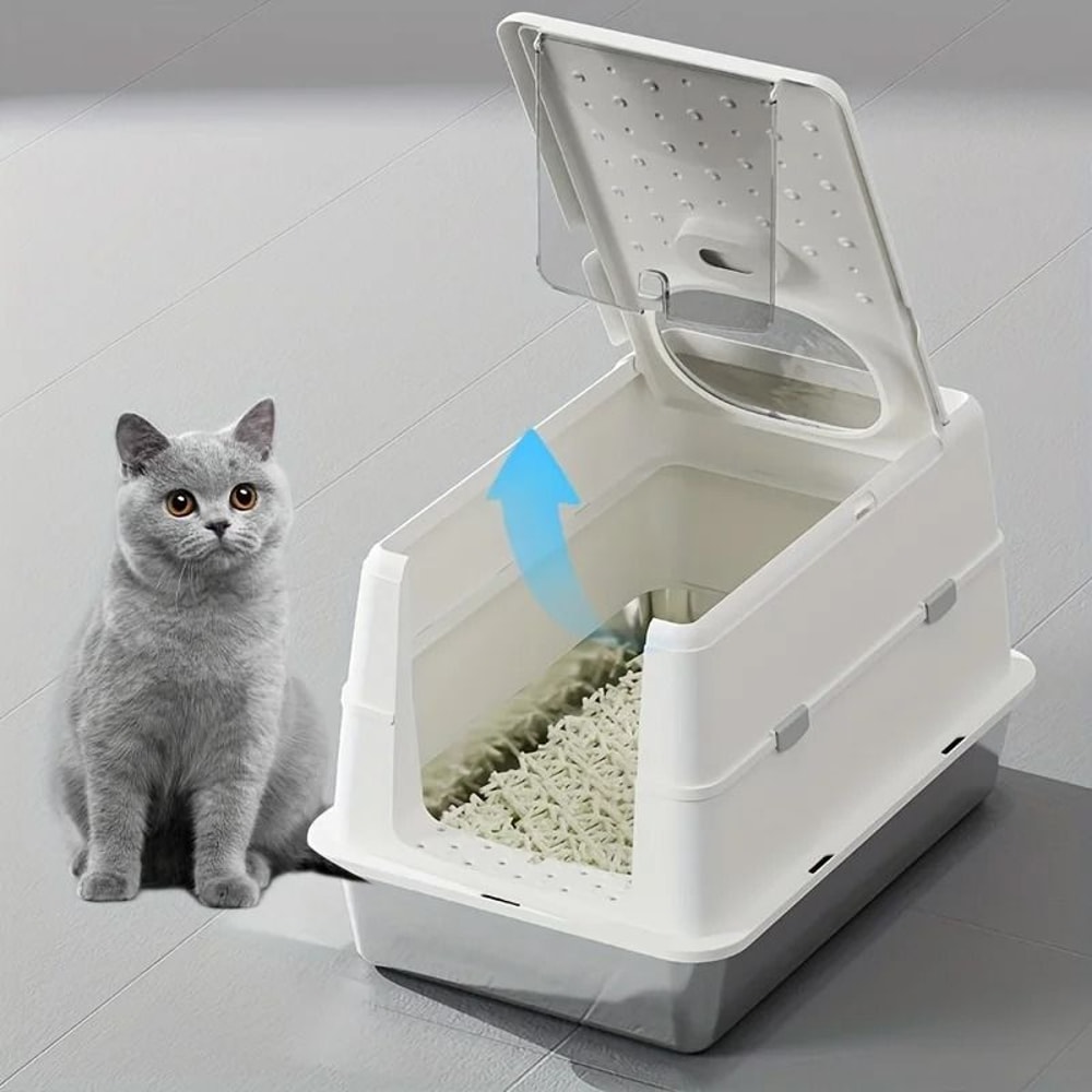 Enclosed Stainless Steel Litter System 3