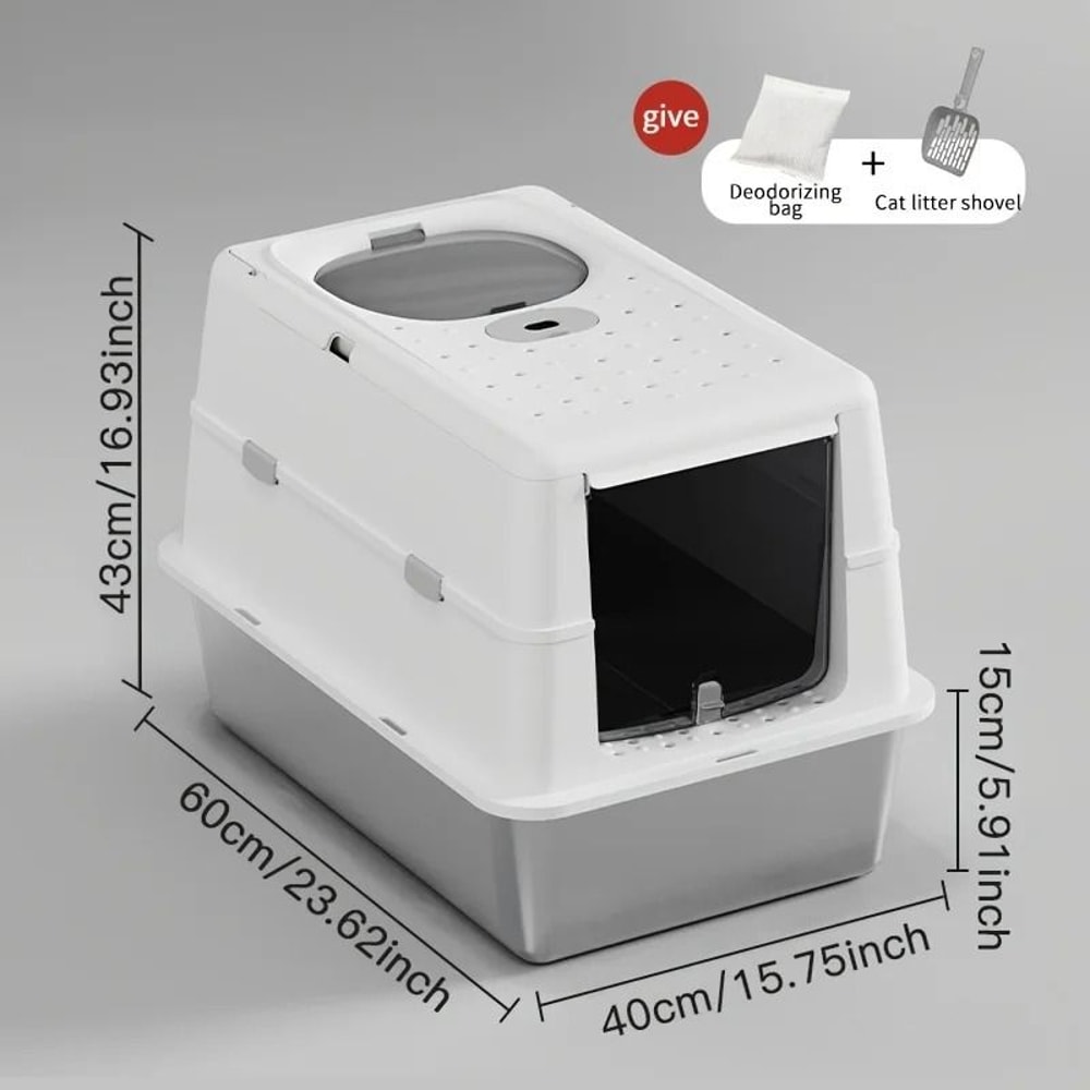 Enclosed Stainless Steel Litter System 10