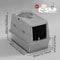 Enclosed Stainless Steel Litter System 12