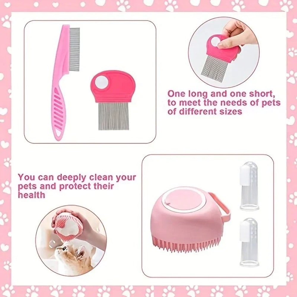 Professional 8Piece Feline Grooming Spa Kit 5