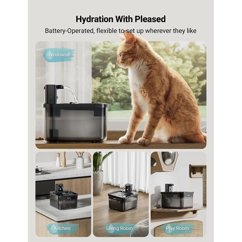 DownyPaws 25L Wireless MotionSensor Pet Fountain 1