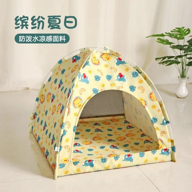 SemiEnclosed Canvas Pet Tent Cave Bed 2