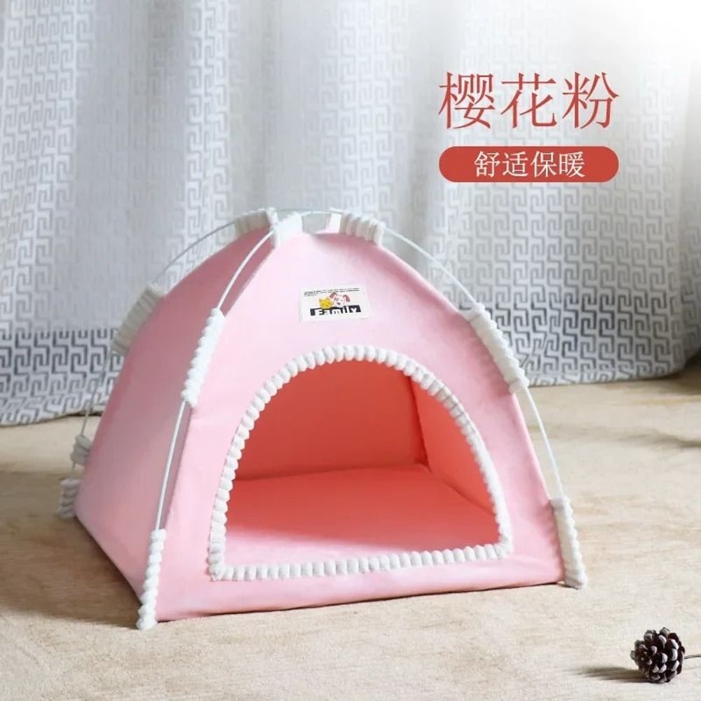 SemiEnclosed Canvas Pet Tent Cave Bed 11