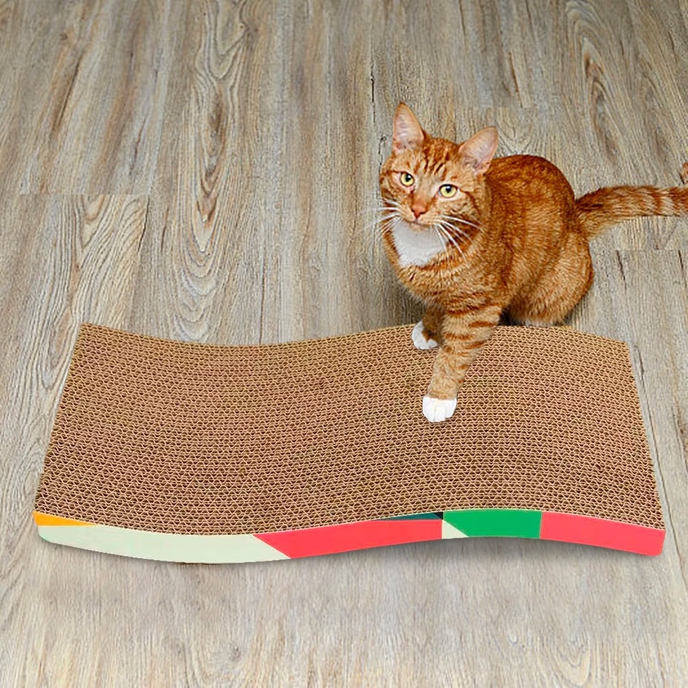 Ergonomic Wave Corrugated Cat Scratcher 1