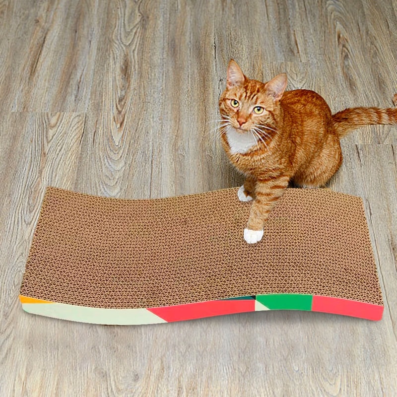 Ergonomic Wave Corrugated Cat Scratcher 1