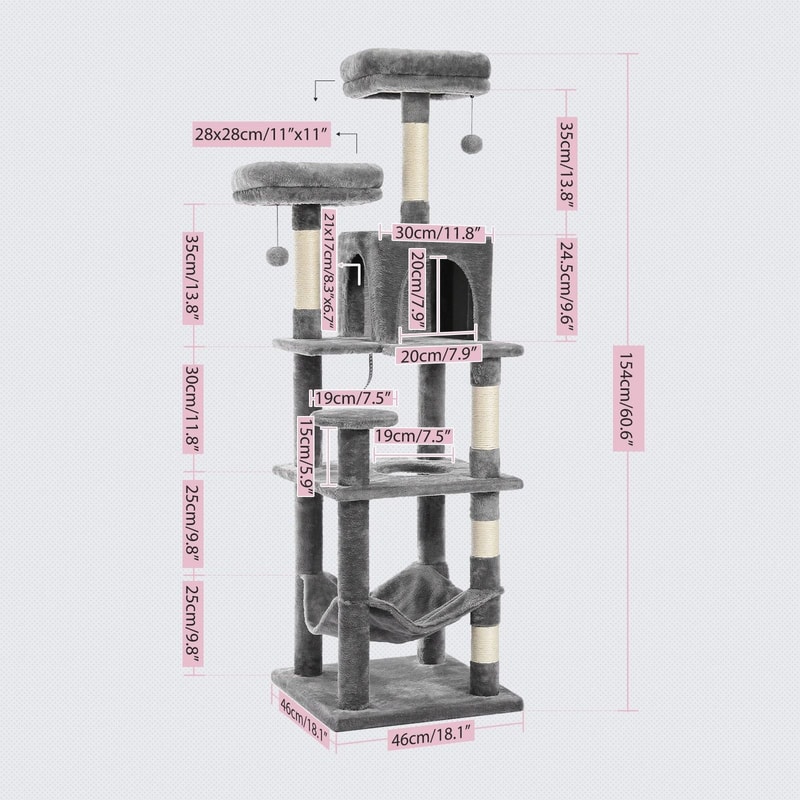 CloudPlush MultiLevel Architectural Cat Tower 4