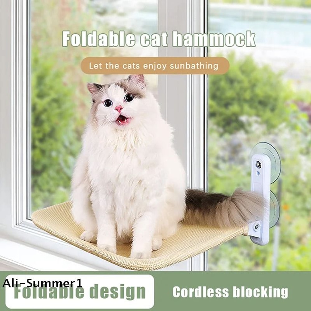 Panoramic WindowView Suspended Cat Hammock 3