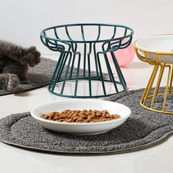 elevated metal pet bowl stand