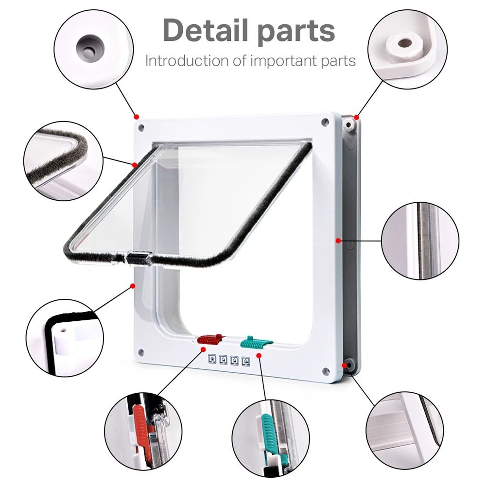 4Way Locking Smart Pet Door 1