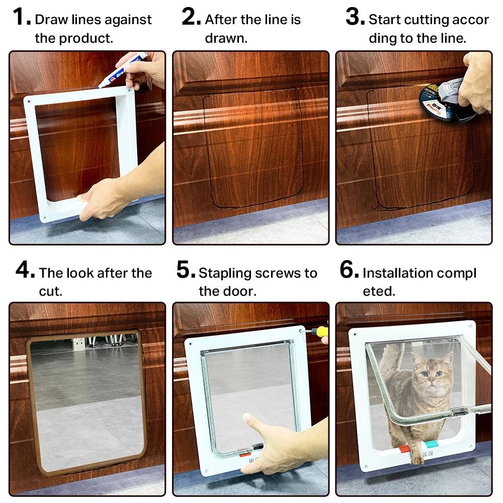 4Way Locking Smart Pet Door 4