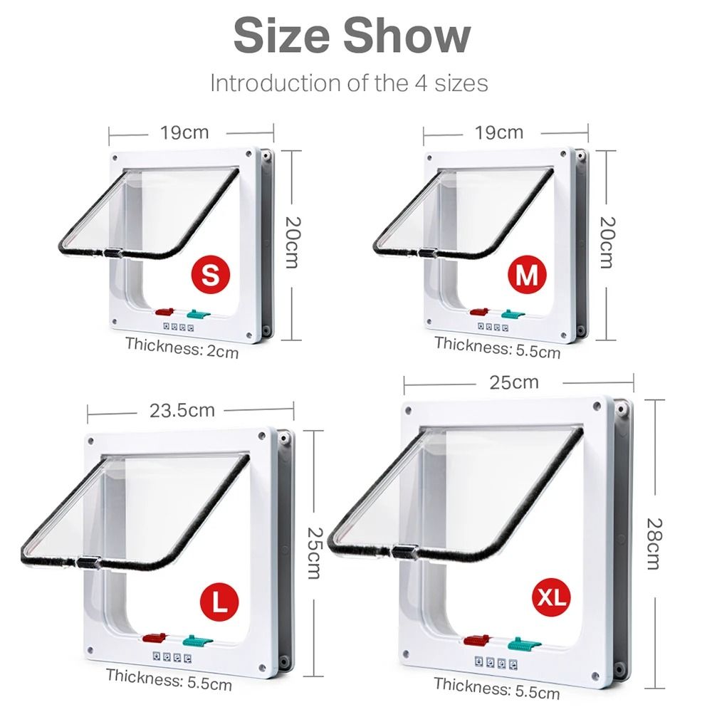 4Way Locking Smart Pet Door 5