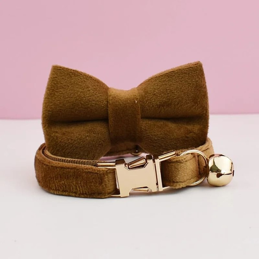 Adjustable Bowknot Safety Collar With Custom ID 21