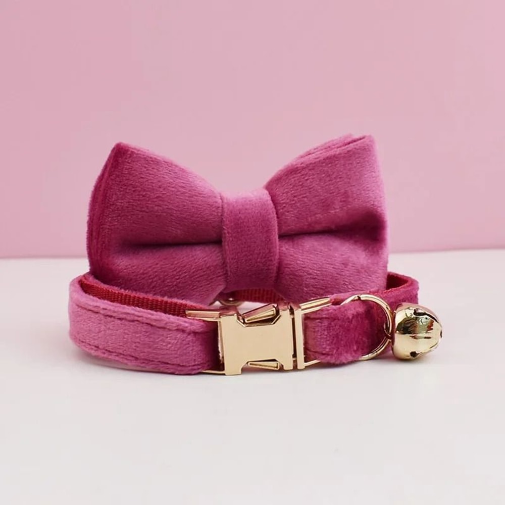 Adjustable Bowknot Safety Collar With Custom ID 26
